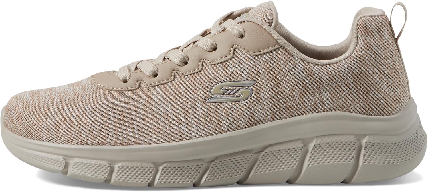 Skechers Women's BOBS 117350 Sneaker, Taupe, 7.5