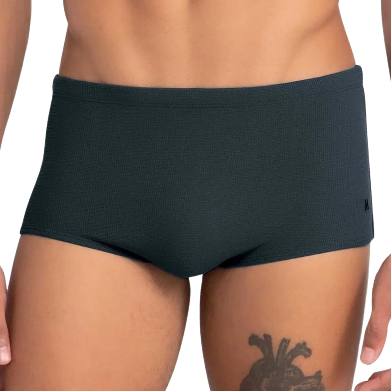 Sunga Mash Masculina Texturizada Lateral Larga Praia Cordão Ajustável