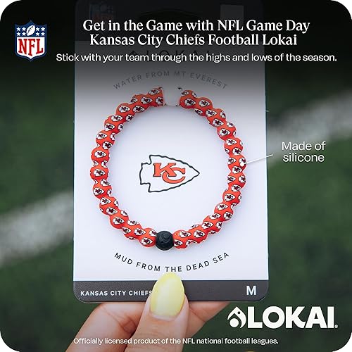Miniatura 86 de Lokai NFL Football Collection - Pulseras de cuentas para hombres y mujeres, joyería de silicona, pulsera de moda para un ajuste cómodo