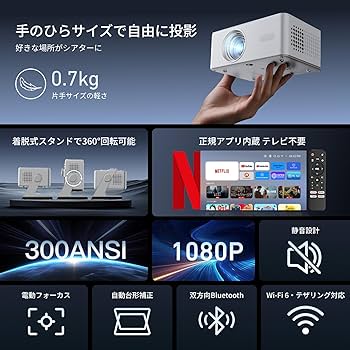Amazon.co.jp: NX1 PRO Projector for Home Use, Small