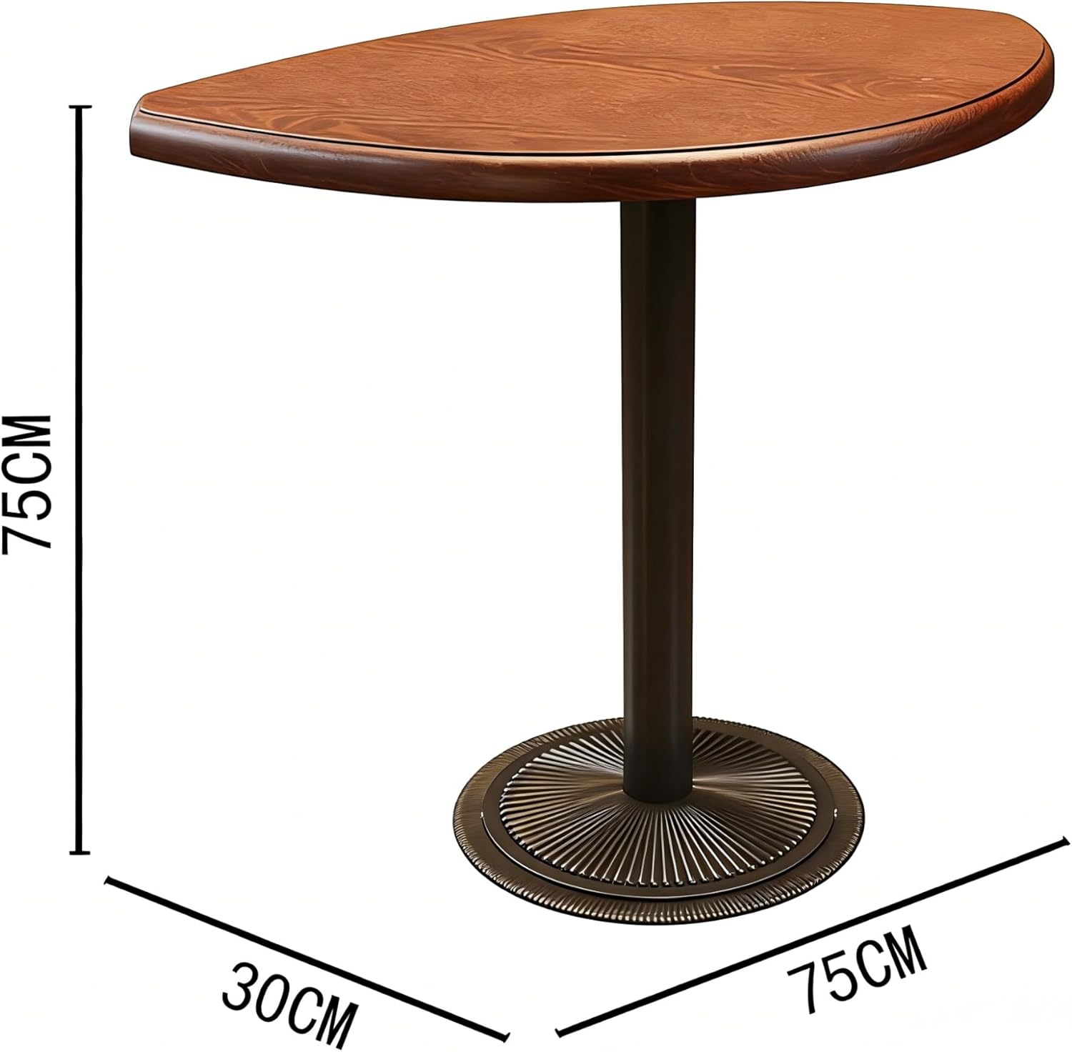 Versatile Solid Wood Pedestal Tables, Round, Square Semi-Circle Shapes for Commercial Use in Hotel Lobby, Break Room and Cafe(G,70cm x 70cm)