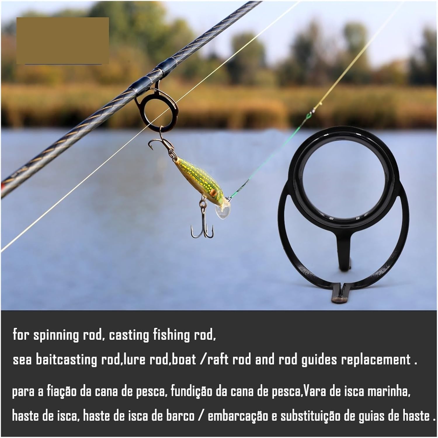 Fishing Rod Guides Fishing Rod Repair Kit Spinning Building Components Stainless Steel Casting Guides Replacement Set Tackle