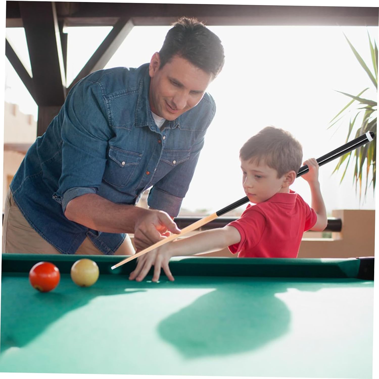 VICASKY Pool Stick Portable Billiard for Boys and Durable Wooden Design for Accurate Shots for Billiard Training Tight Spaces