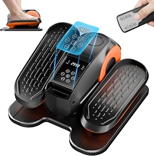 DamKee Under Desk Oval Exercise Machine Electric Oval Leg Exerciser Seen on TV 12 Speed Foot Exerciser for Seniors Portable Mini Seat Pedal Exerciser for Home Office