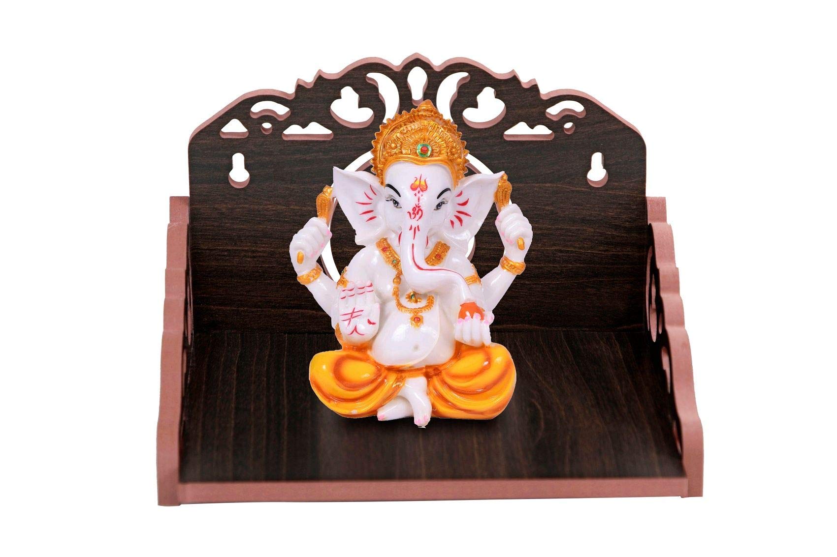VM Shopping Mall Wall Hanging and Table Top Home Mandir Temple/Hindola, Art and Craft Wooden Temple/Hindola