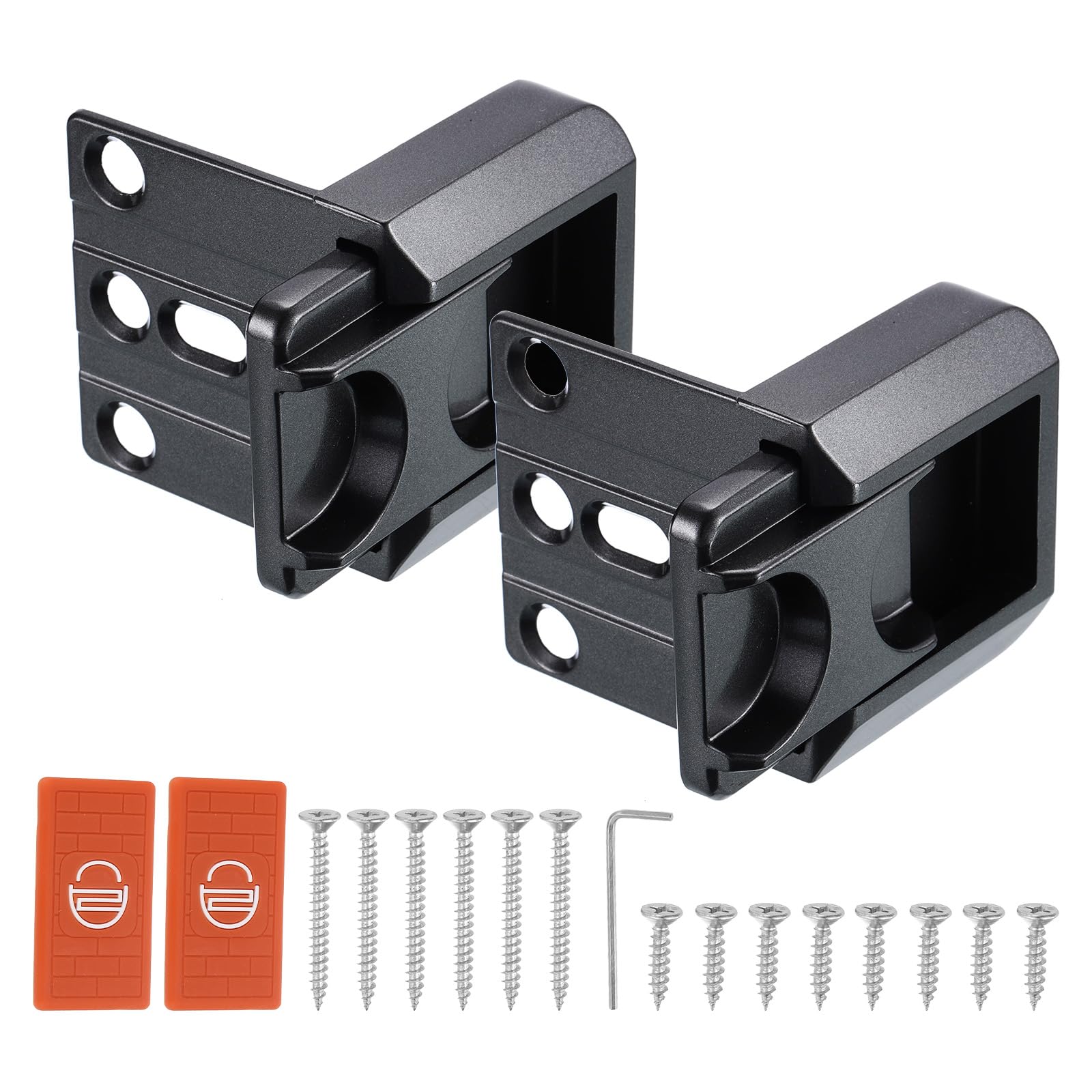 Muiltvoe 2 Pcs Home Security Door Lock, Child Proof Door Reinforcement Lock Latch, Upgraded Safety Night Lock Extra Protective Door Lock for Inward Swinging Door, Bronze