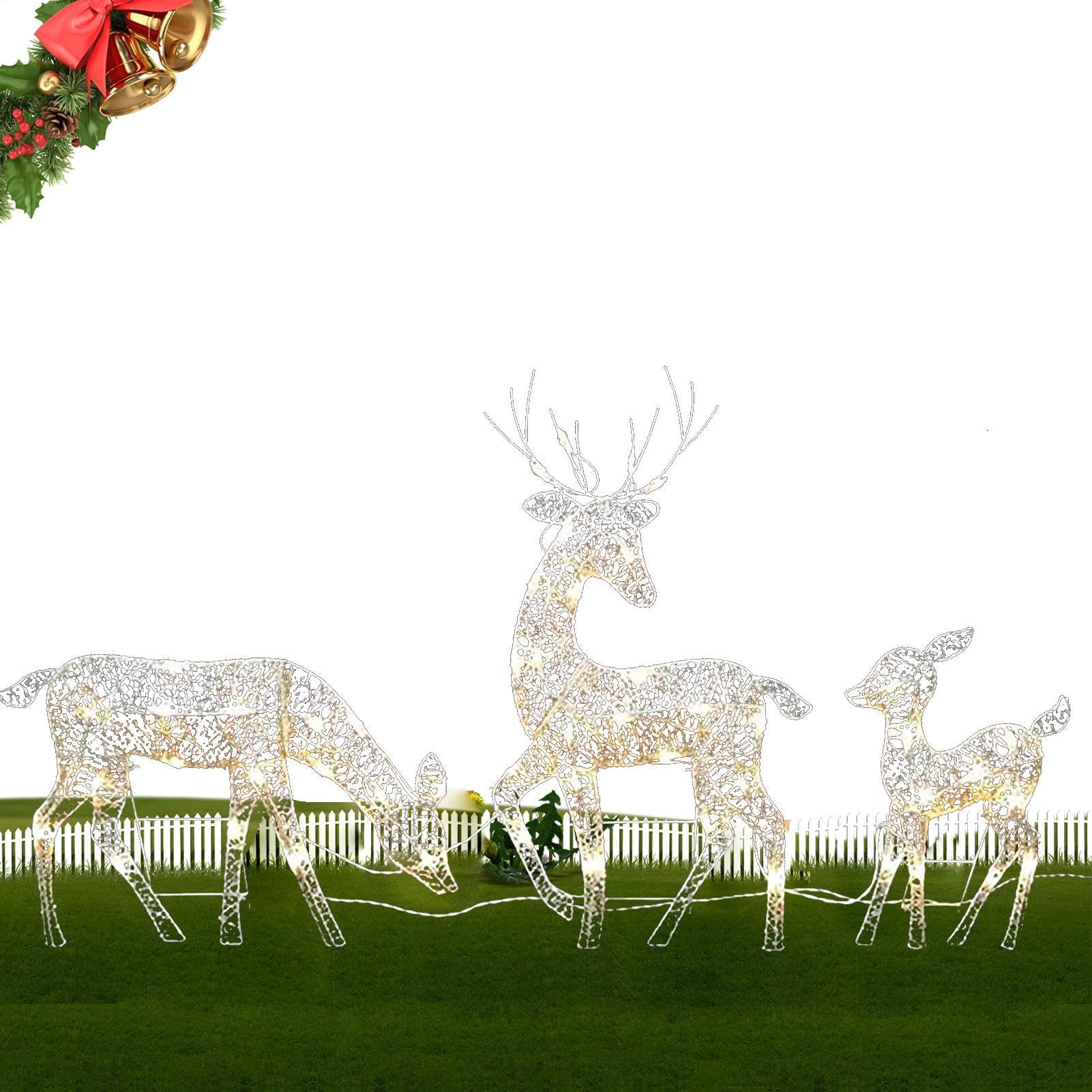 Renne Illuminate Da Giardino, Cervi Natalizi, Renna Di Natale Luminosa Sagoma, Decorazioni Per Esterni Con Renne, Vacanze Resistenti Alle Intemperie, Per Uso In Interni Ed Esterni