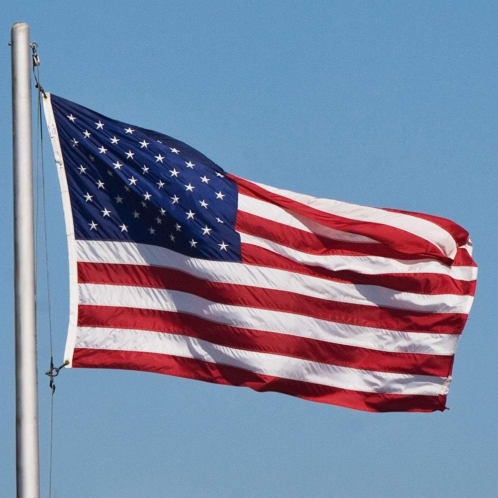 American Flag 10x15 FT Embroidered Stars, Sewn Stripes, Brass Grommets Polyester USA US Flag Long Lasting for Outdoor Use - Image 7