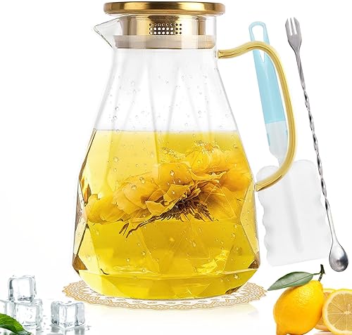 Miniatura 2 de Yirilan Paquete de 3 jarras de vidrio - 74oz/2.2L, 51oz/1.5L