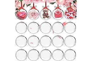 Valentines Day DIY Christmas Ornaments with Clear Acrylic Fillable Crafts,20 Pack