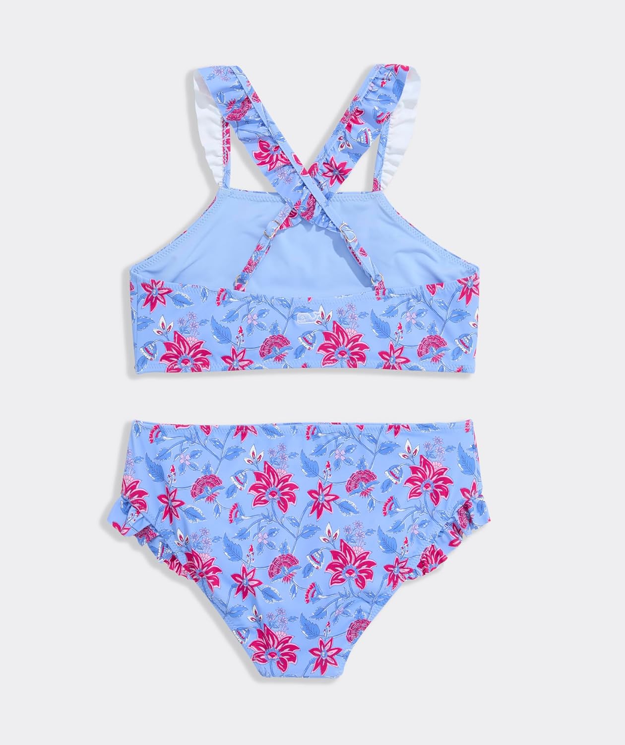 vineyard vines Girls' Girls' Ruffle High Neck Bikini