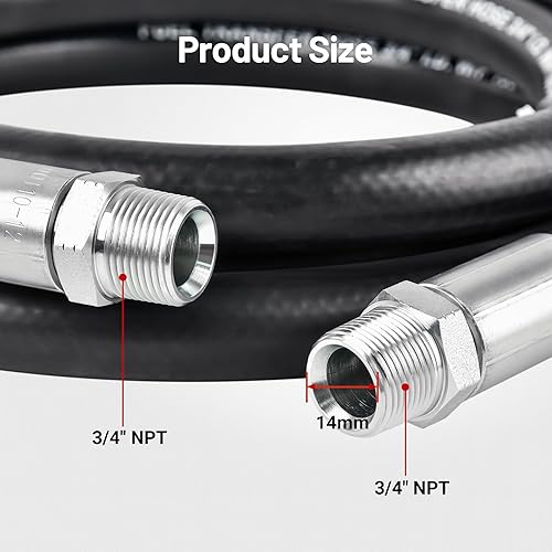 Miniatura 3 de EVIL ENERGY Manguera de transferencia de combustible de 34 "de 20 pies, manguera de combustible agrícola para dispensar biodiésel de queroseno de
