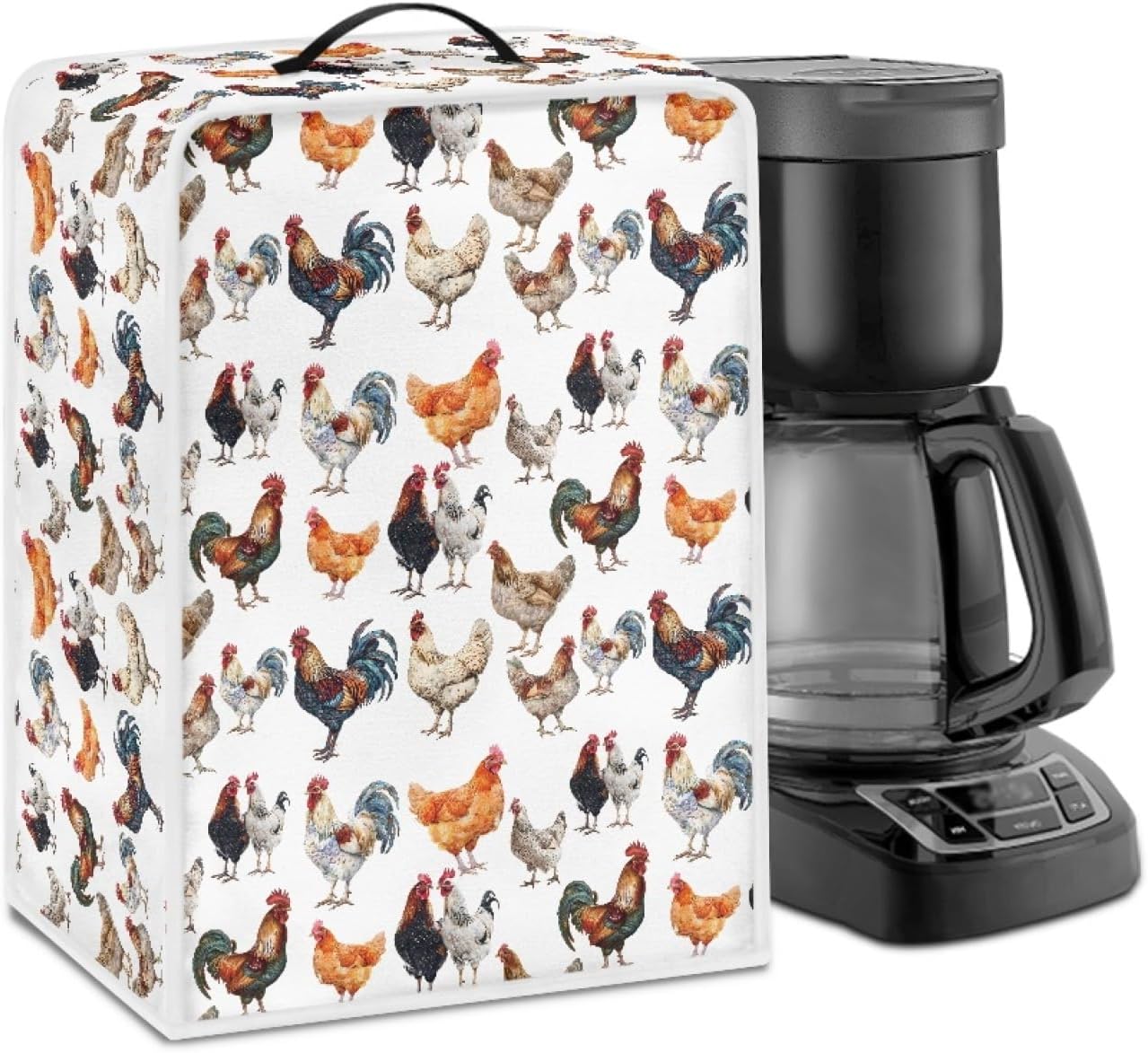 GLENLCWE Blue Sea Turtle Coffee Maker Cover,Coffee Machine Dustproof Cover,Washable Small Appliance Dust Cover for Home Kitchen Office