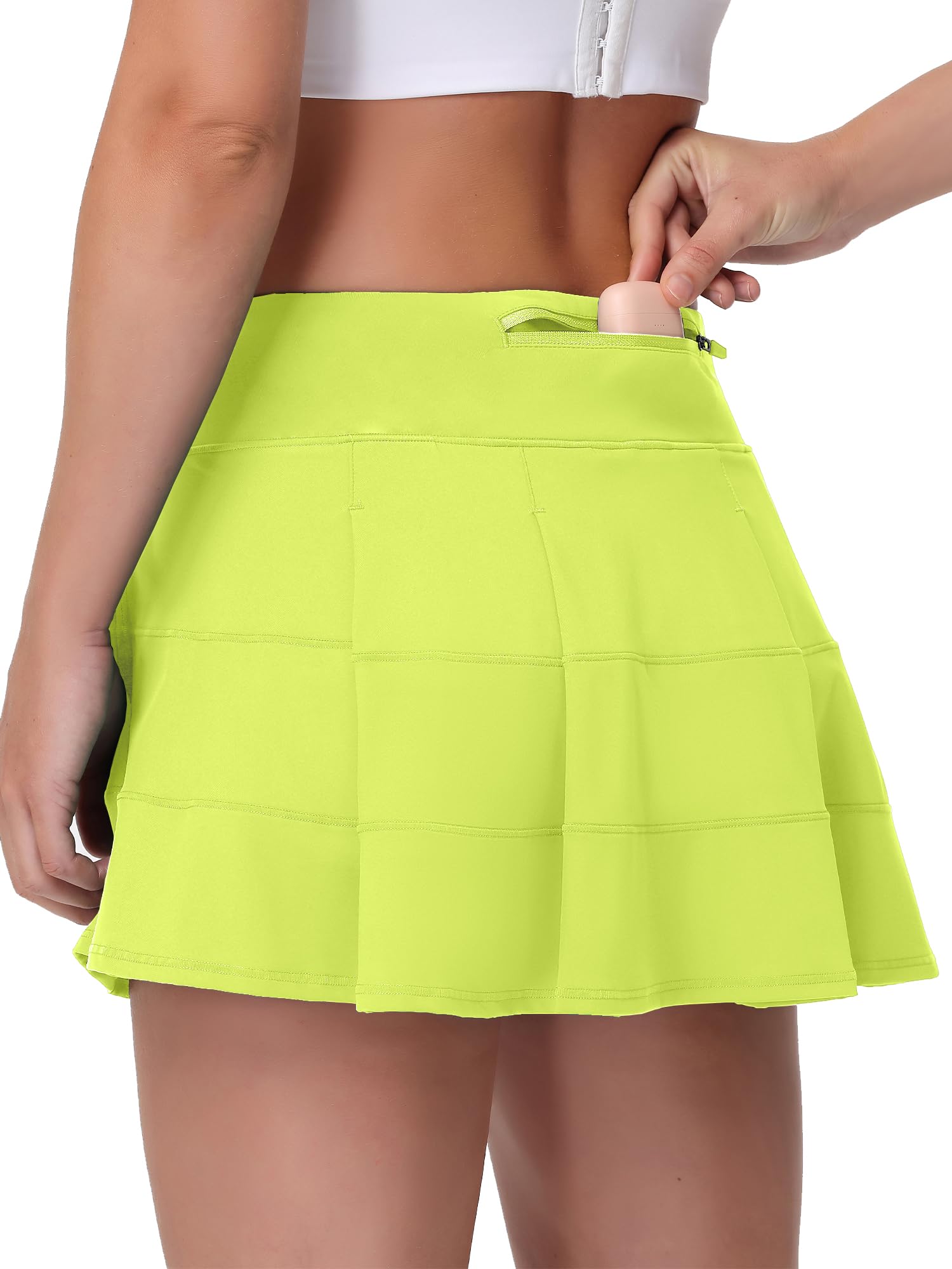 MCEDAR Jupe de tennis plissée taille mi-haute avec poches pour femme