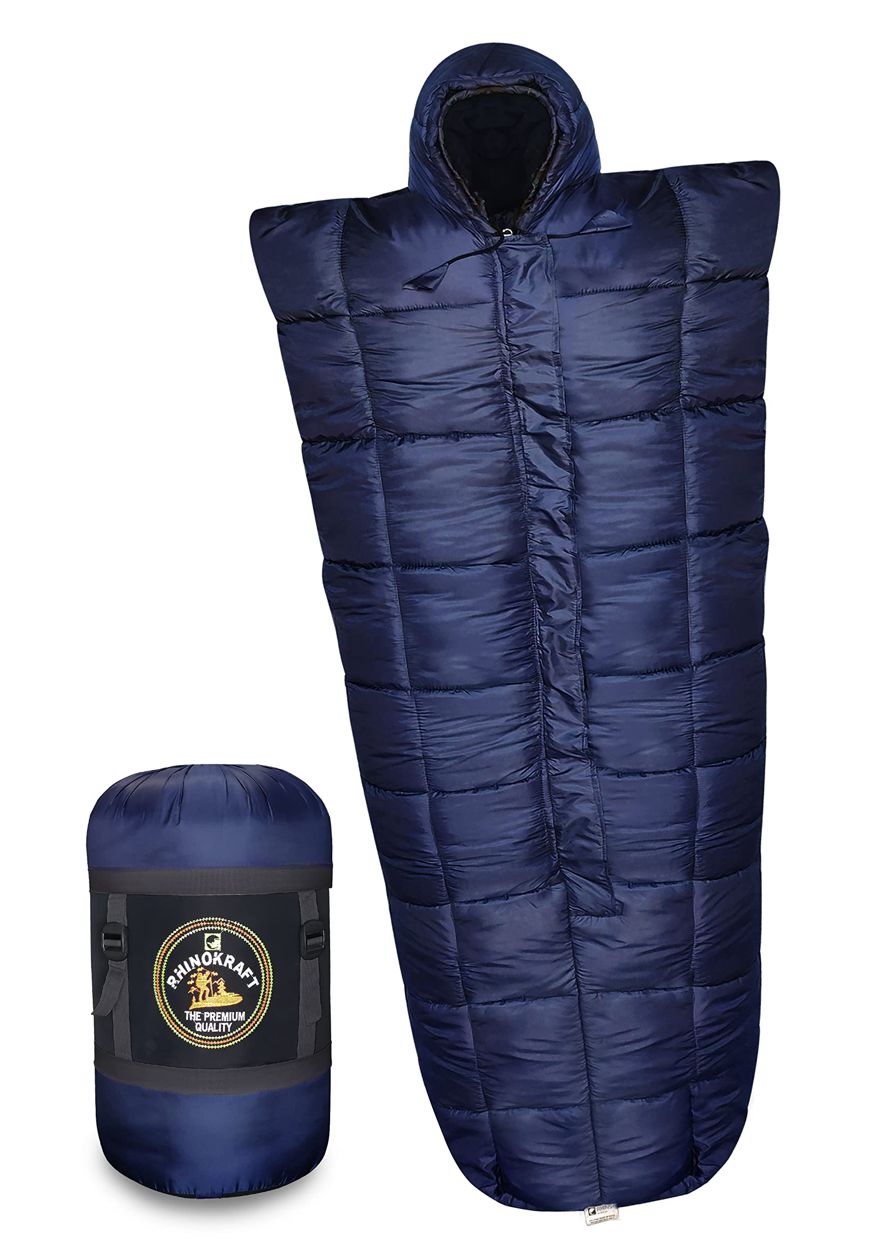 RhinoKraft Warriors Navy Blue Sleeping Bag ! Detachable Inner Liner ! 6 Layers ! Extra Large Size for Temp -20c ! Best for Very Cold Camping Site (B09H295HQT) Amazon Price History, Amazon Price Tracker