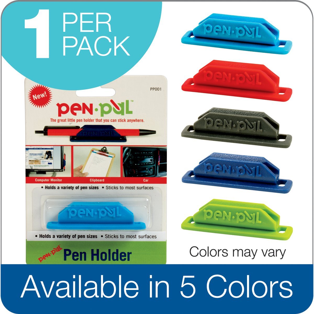 Amazon.com : Pen Pal Pen Holder, Assorted Colors (PENPAL-BP1