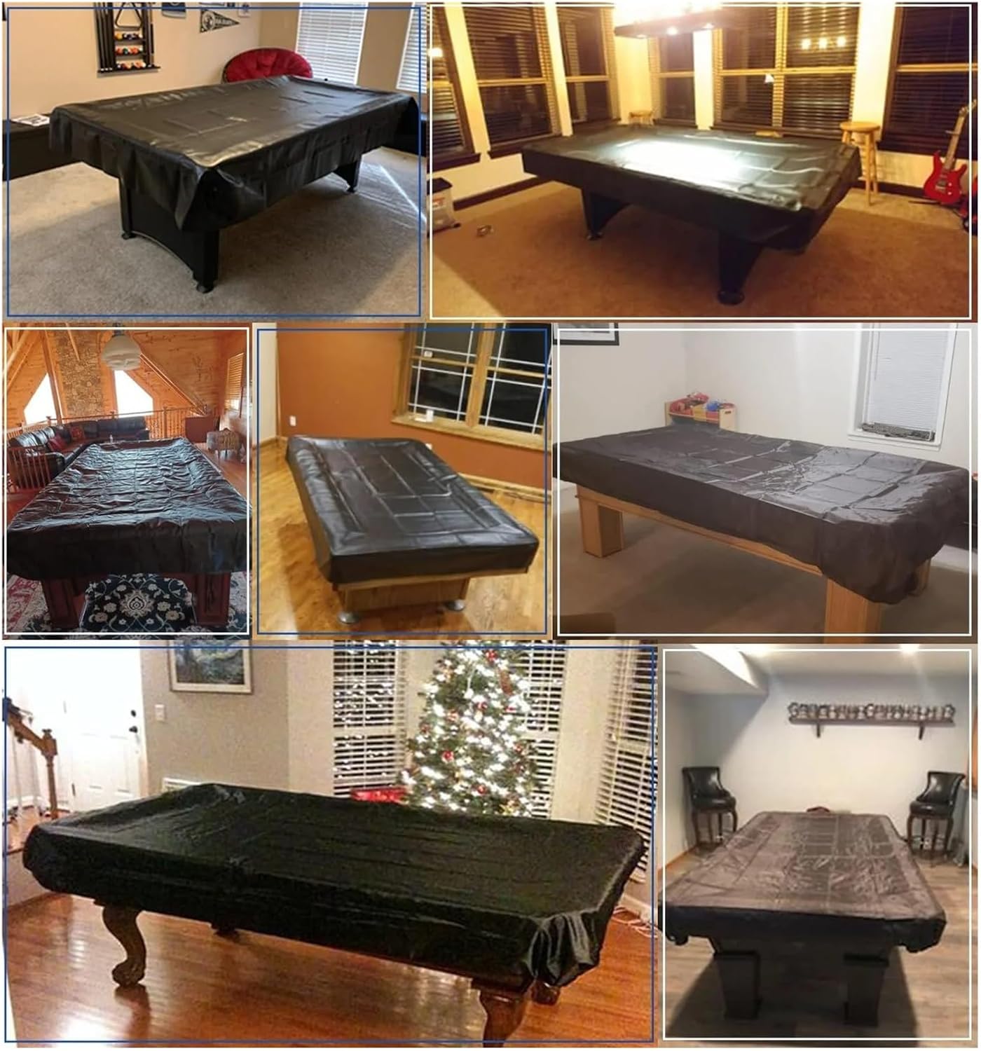 Billiard Table Cover - Dust Cover for 7FT, 8FT, and 9FT Pool Tables - Protects Against Dust and Damage
