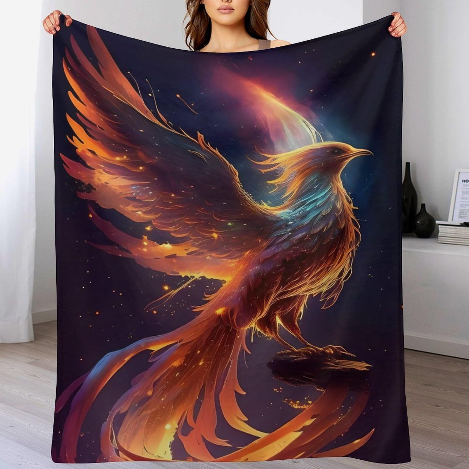 Couverture douce 130×150cm couvre-lit phénix pour lit et canapé