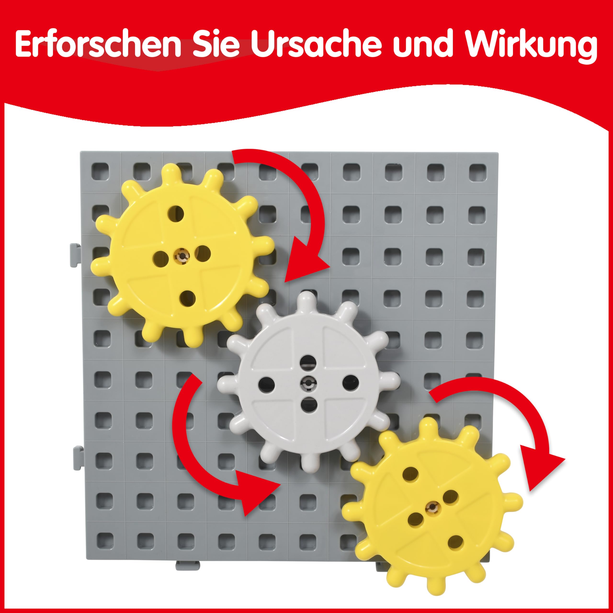 edxeducation My Gears Kinder-Set | 117 Teile | 13 Aktivitäten | Zahnrad-Spielzeug für Kinder | Baue rotierende, bewegliche Modelle | Konstruktionsspielzeug für Kinder von 4-8 Jahren