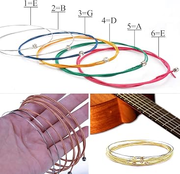 48 PCS Guitar Accessories Kit, Acoustic Guitar Changing Tool, Including Strings, Picks, Capo, String Winder, Bridge Pins, Pin Puller, for Guitar Players and Beginners