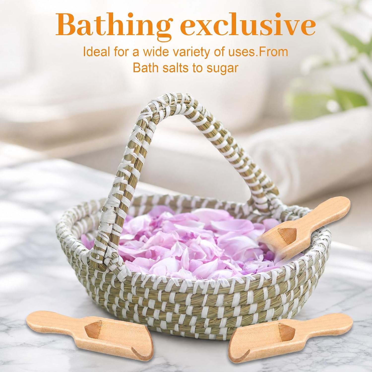100 Pack Mini Wooden Spoons for Jars, Small Wooden Scoop for Bath Salts, Sugar, Spices, Bulk Scoops for Kitchen, Craft, and DIY Projects, Natural Birchwood, 2.9 x 0.98 Inches