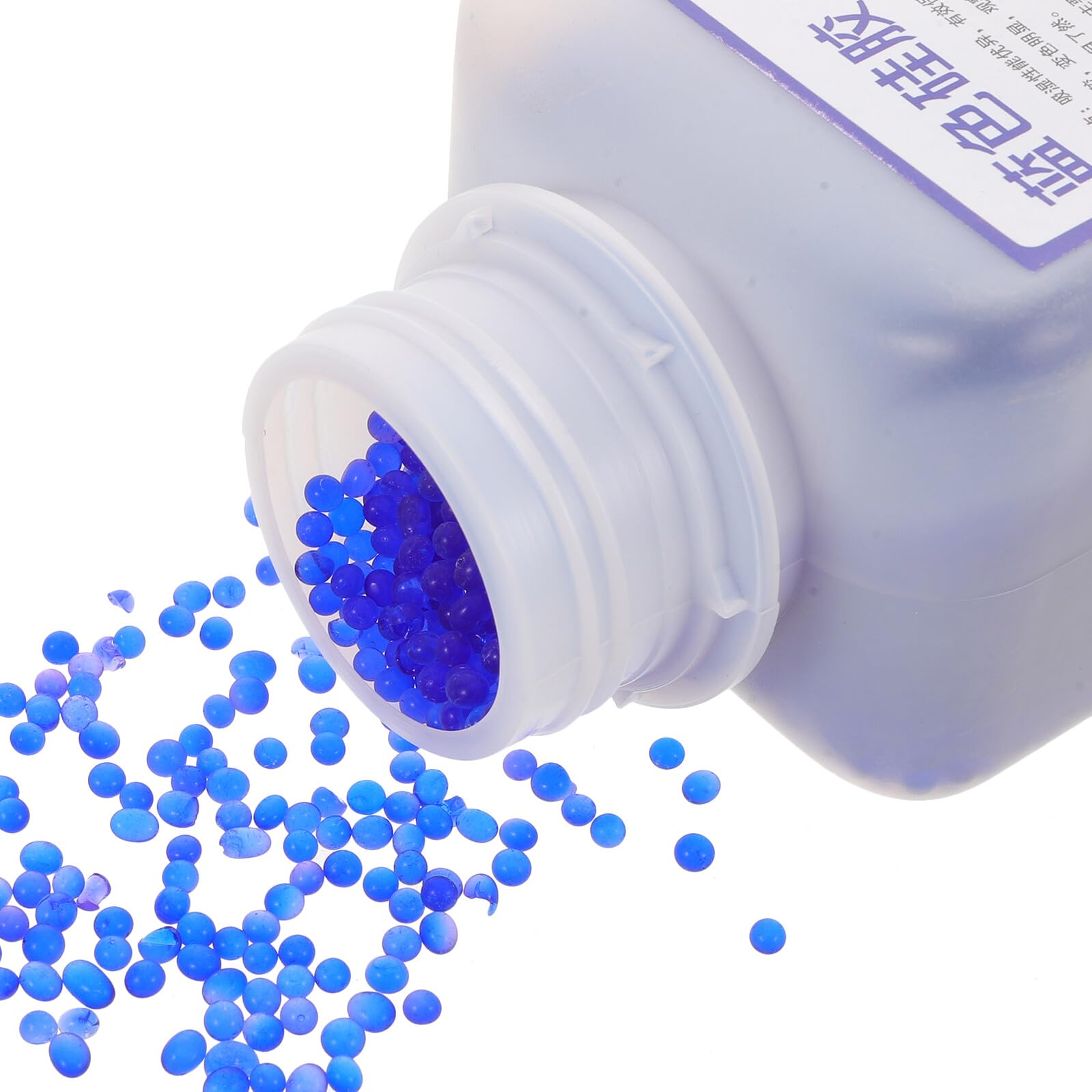 Desecante de Sílice Reutilizable 2 Botellas 500g, Azul | Perlas Indicadoras, Absorción de Humedad, para Electrónica y Material de Laboratorio