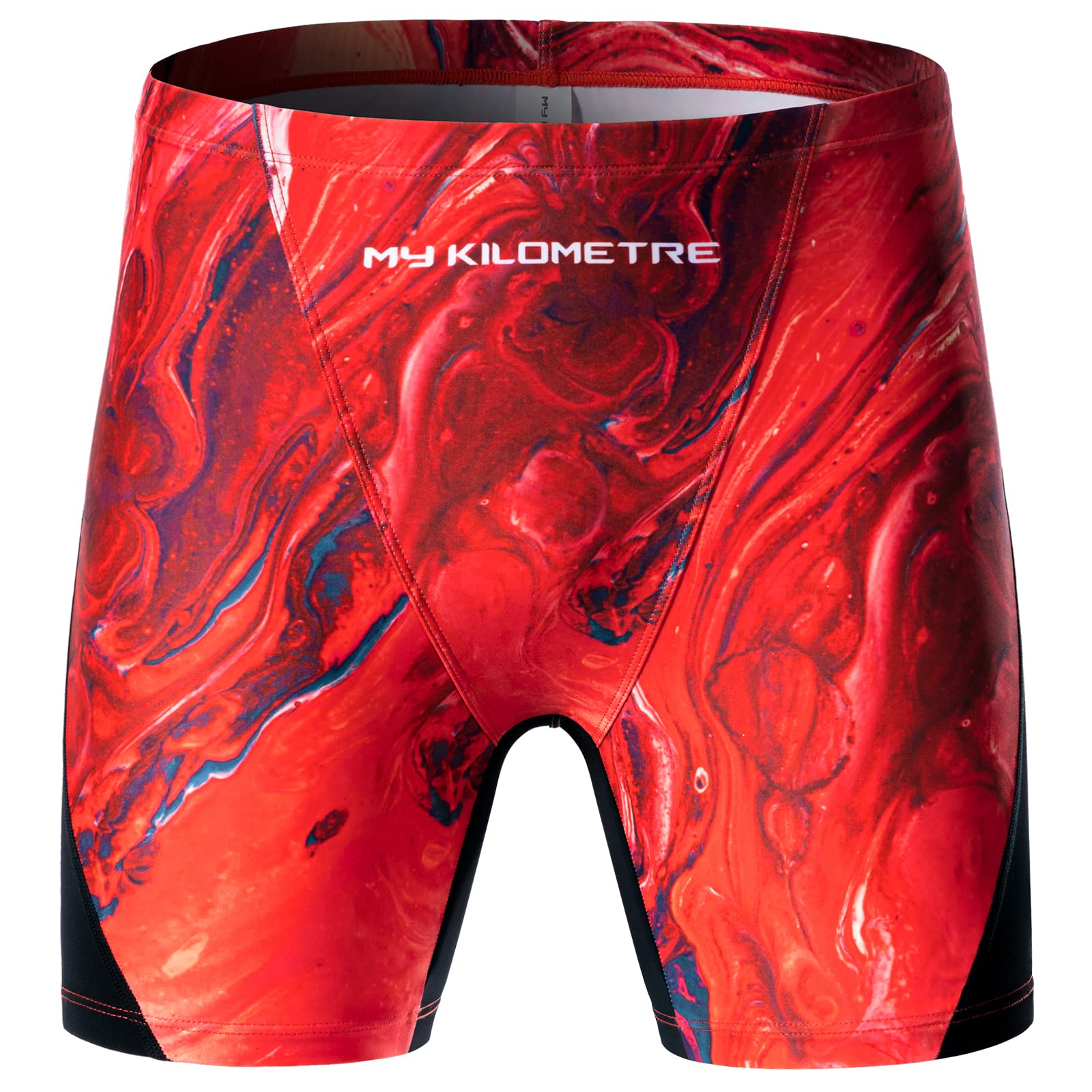 MY KILOMETRE Maillot de Bain Homme Boxer Short Jammer Natation Cordon Serrage Endurance Résistant Chlore Plage Surf
