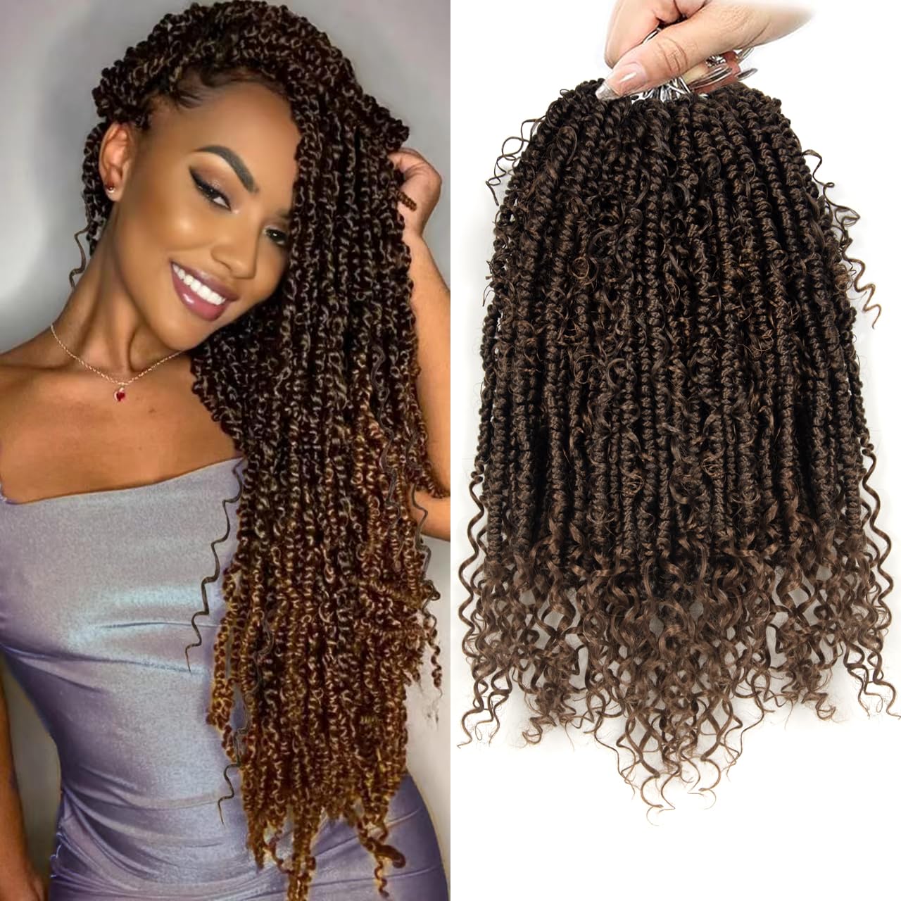 Lot Of 5 Jumbo Hair Extensions Loop Twist pre-Twisted Braids 18\