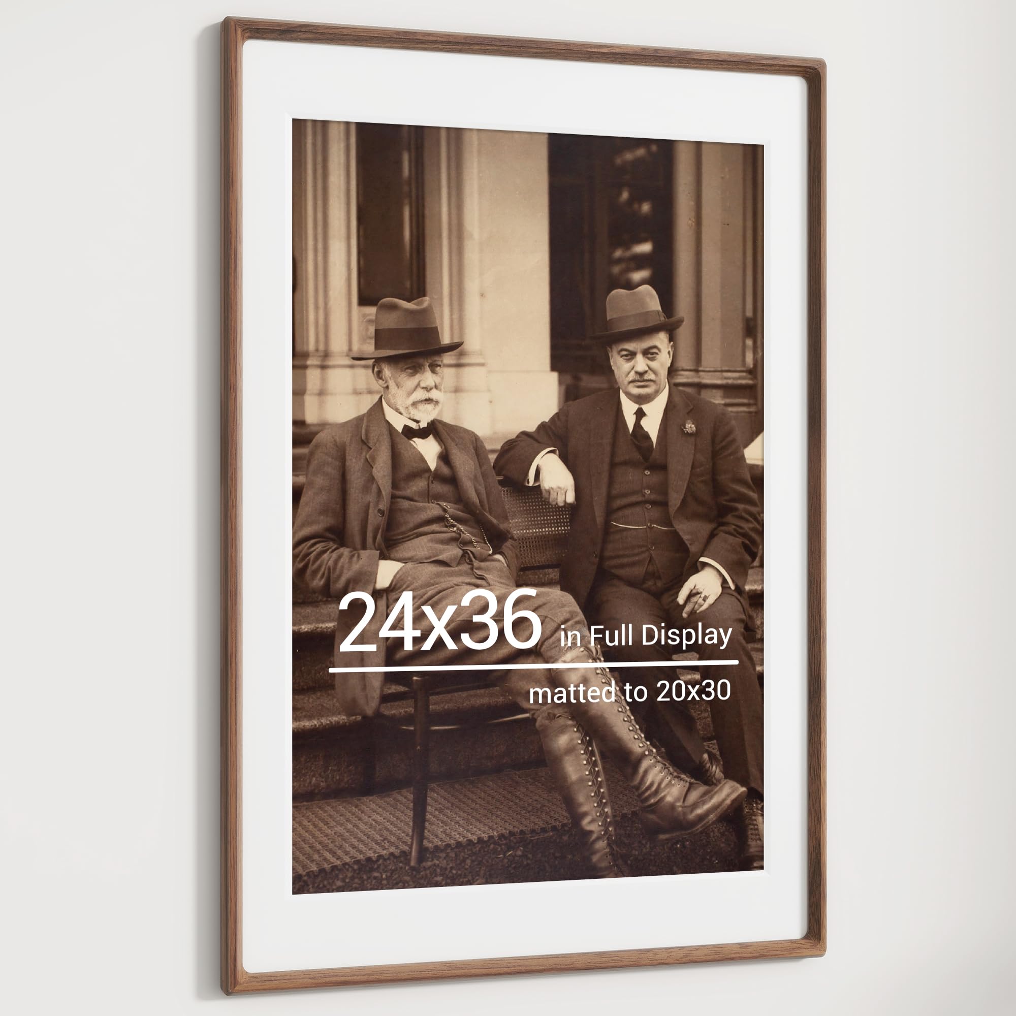 Heimlove 24x36 Natural Walnut Handmade Poster Frame