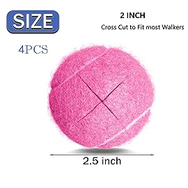 ZUJEAM Tennis Balls for Walkers, Pre Cut Walker Glide Balls for Chairs, Desks, Furniture Legs and Floor Protection, Heavy Duty Long Lasting Felt Pad Glide Coverings