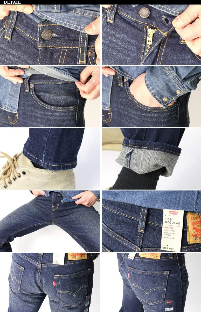 [リーバイス] 505 レギュラーフィット ストレッチ デニム パンツ メンズ レディース LV00505-STRETCH