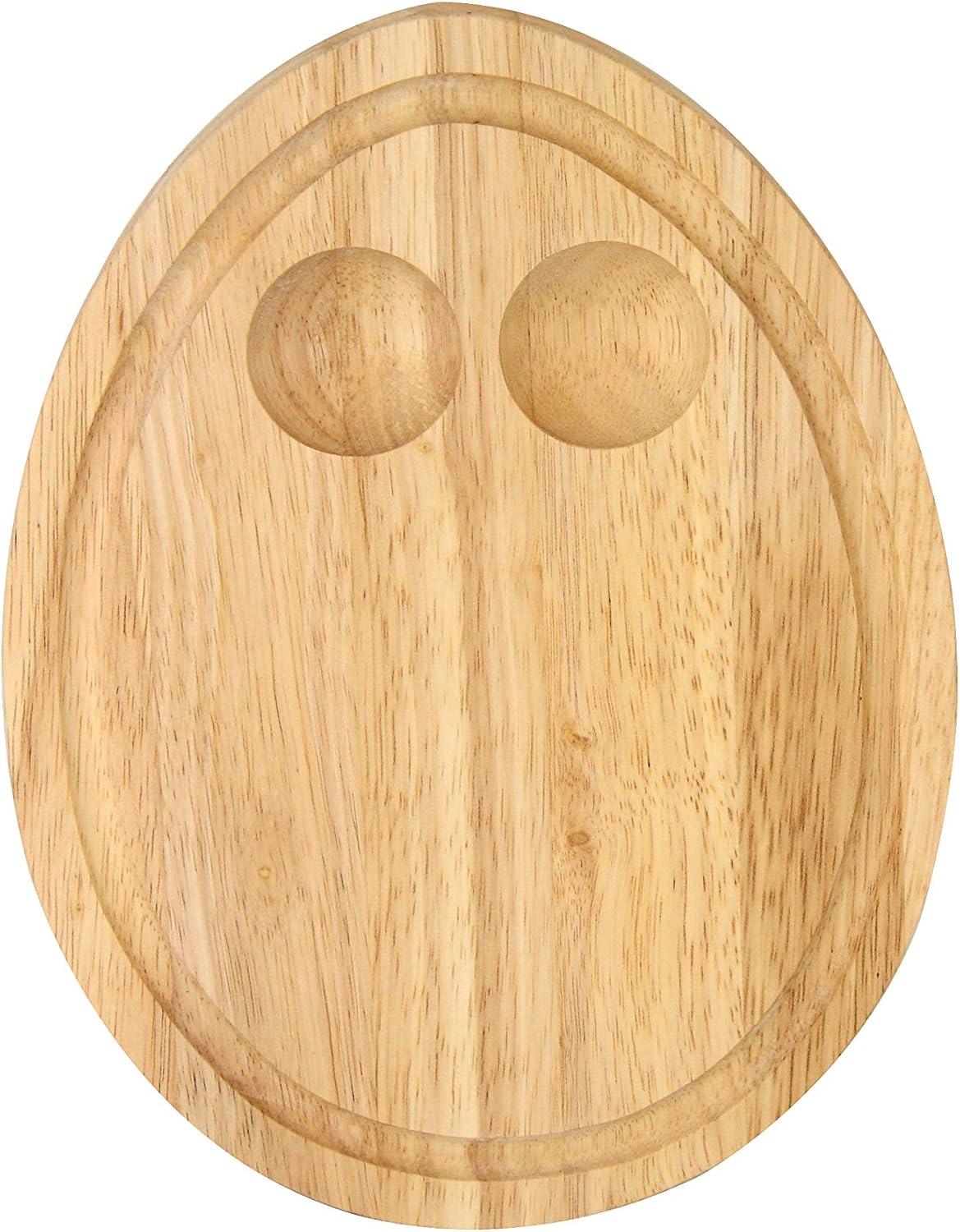 apollo THE HOUSEWARES BRAND Breakfast Board Egg Holder, Dippy Eggs, Hevea Wood, Size 18x24cm, Natural, Brown - Image 5