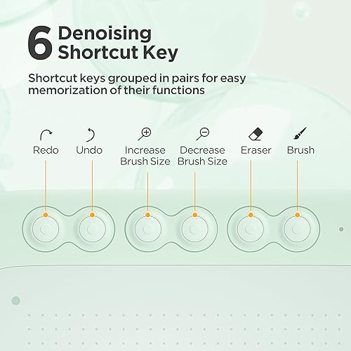 Miniatura 3 de UGEE Tableta de dibujo con 10 teclas de acceso rápido, tableta gráfica de 6.5 x 4 pulgadas, 8192 niveles sin batería, lápiz capacitivo de
