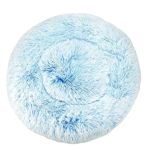Lukery Cama de Perro de Felpa Suave y cálida Donut Cama para Redonda Gato Lavable a máquina Cama para Dormir…