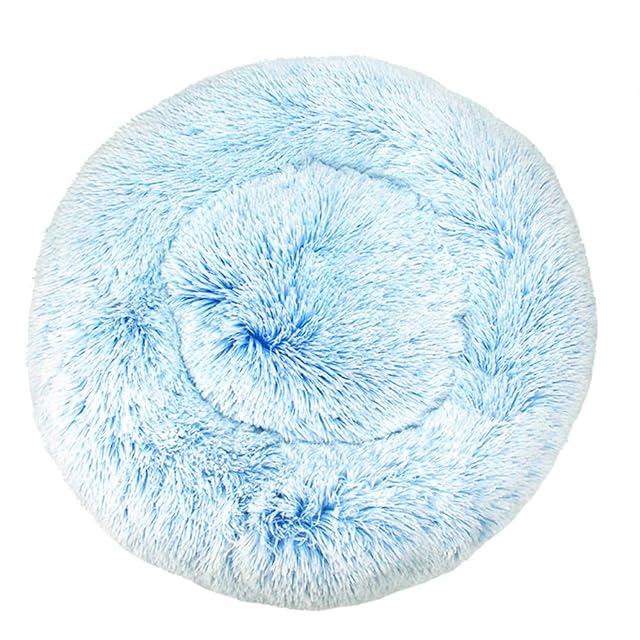 Lukery Cama de Perro de Felpa Suave y cálida Donut Cama para Redonda Gato Lavable a máquina Cama para Dormir…