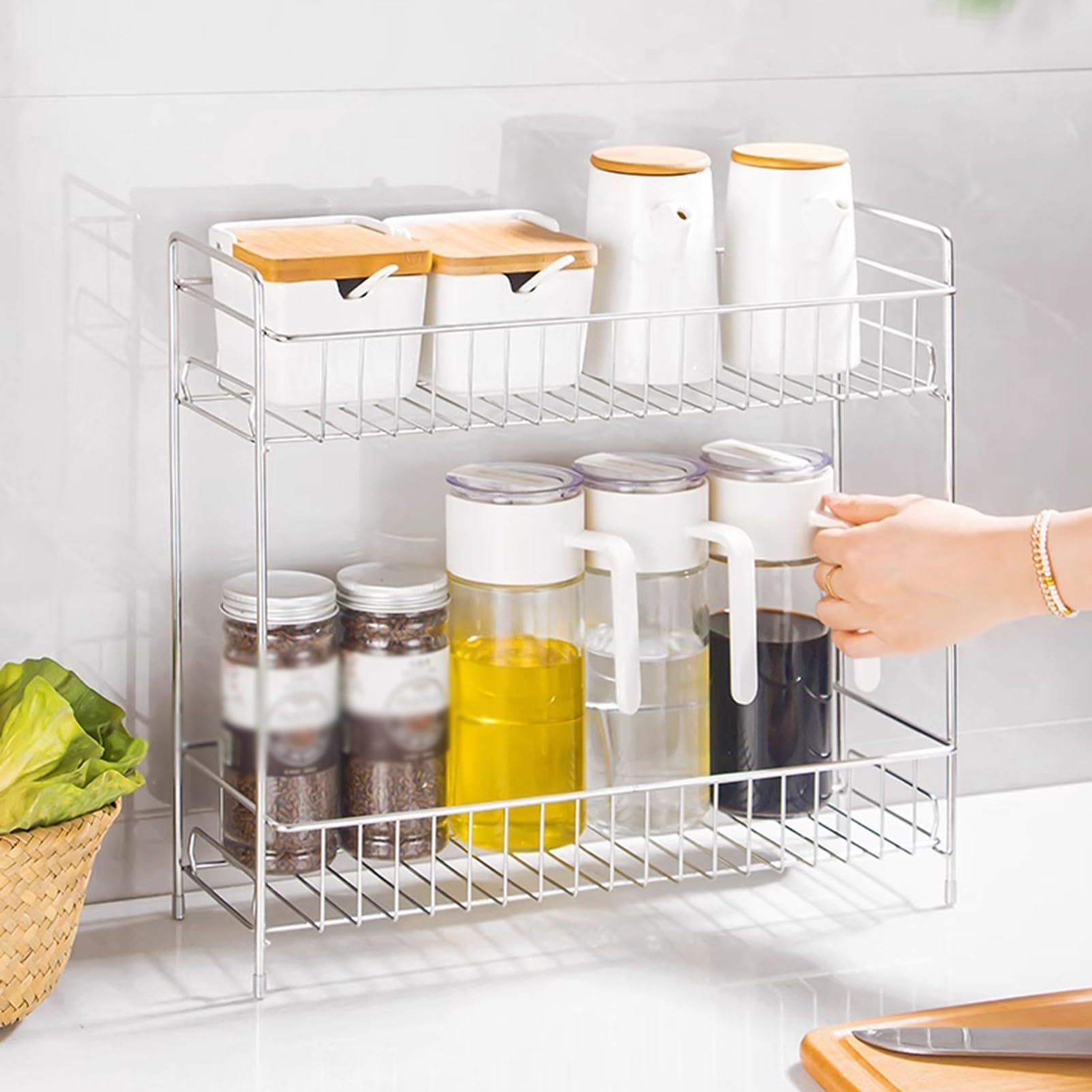 Especiero De 2 Niveles/Organizador De Cocina For Encimera