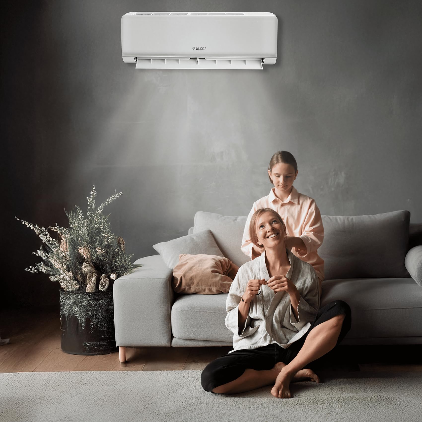 Plus Climatiseur Mono Split 9000 BTU WiFi Efficacité Énergétique A++/A+ 2,5 kW R32, Climatiseur Mural à Faible Consommation avec Inverter Pompe à Chaleur et Unité Extérieure
