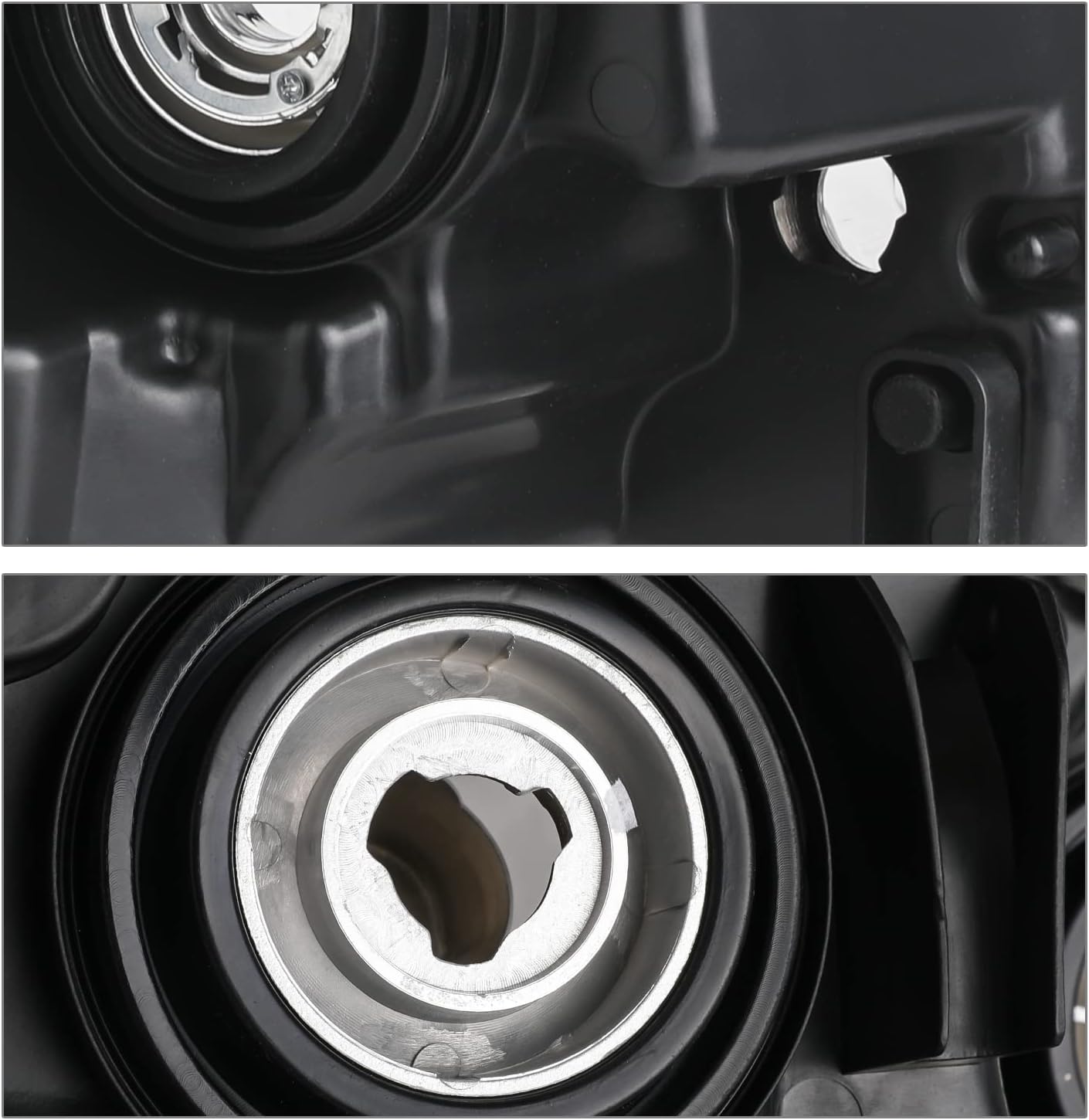 M-AUTO Left & Right Headlights Assembly Compatible with 11-13 Jeep Grand Cherokee Driver and Passenger Side, Factory Style Chrome Housing Clear Lens Clear Corner Head Lights