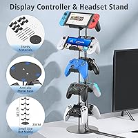 Vista 3 de Kytok Gamer Gifts, Headset Stand 5 Tiers with Cable Organizer, Controller Stand Compatible with PS5/Xbox/Nintendo Switch/PS Portal/PS4, Headset