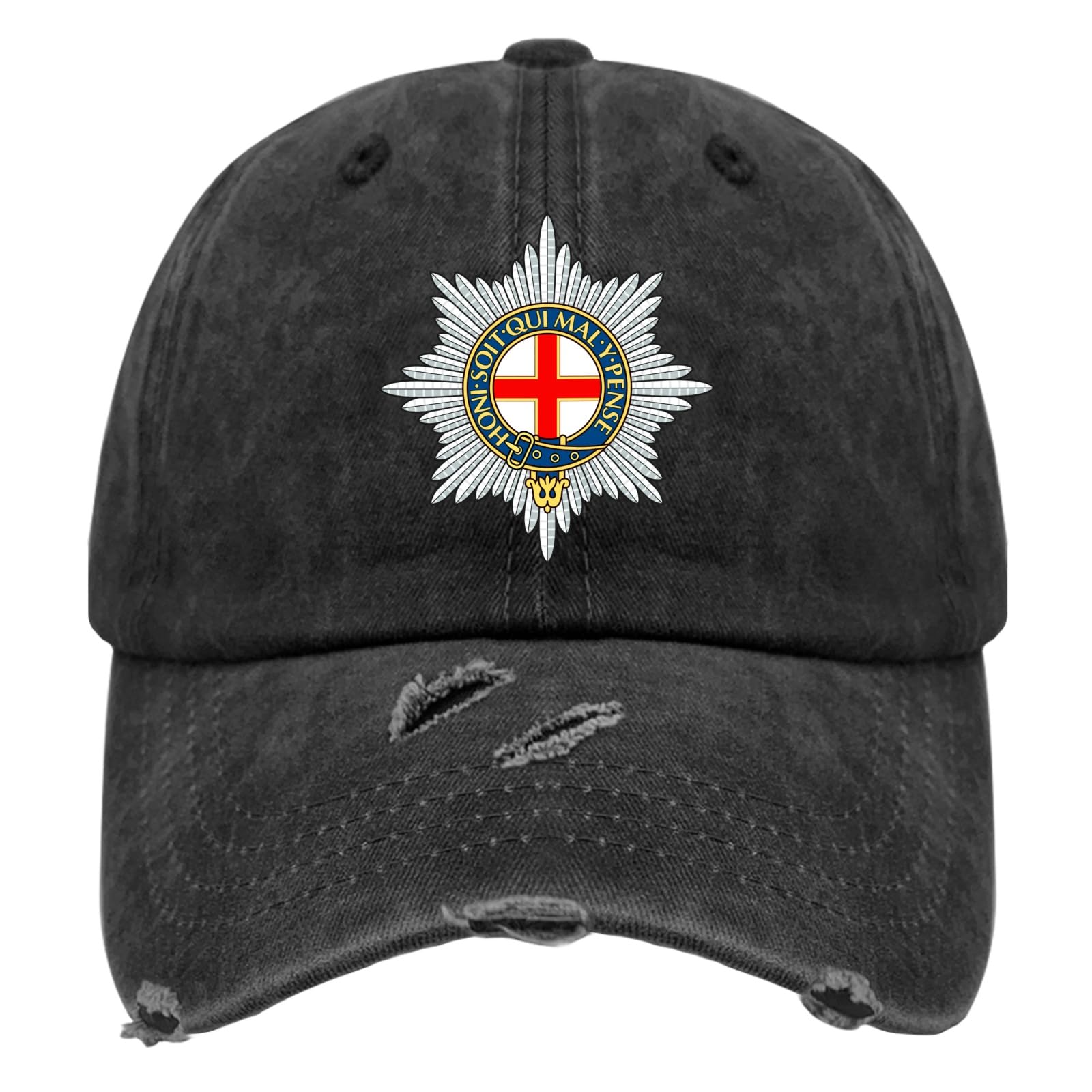 Nuanua Unisex Denim British Army Coldstream Guards Baseball Hats Retro Golf Hats For Men Gift For Mom