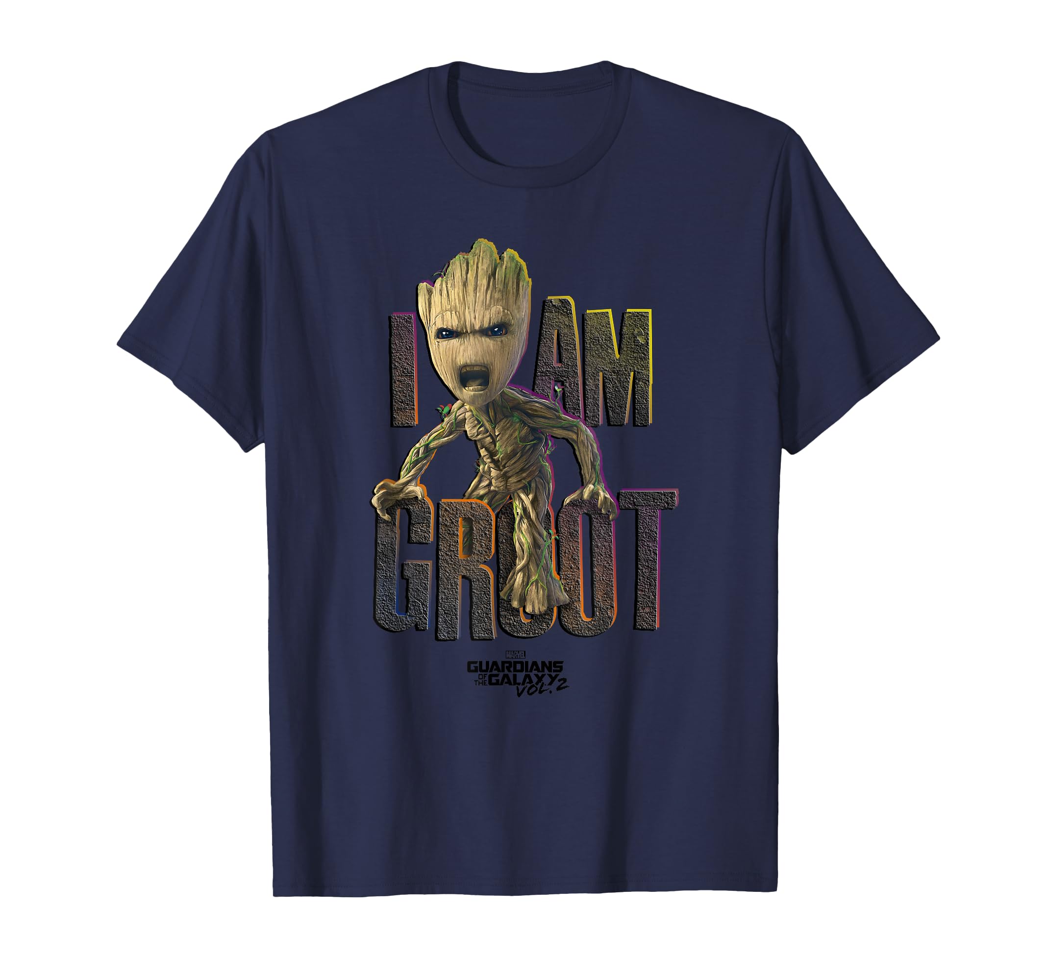Guardians Vol.2 I AM Groot Cute Angry T-Shirt Small