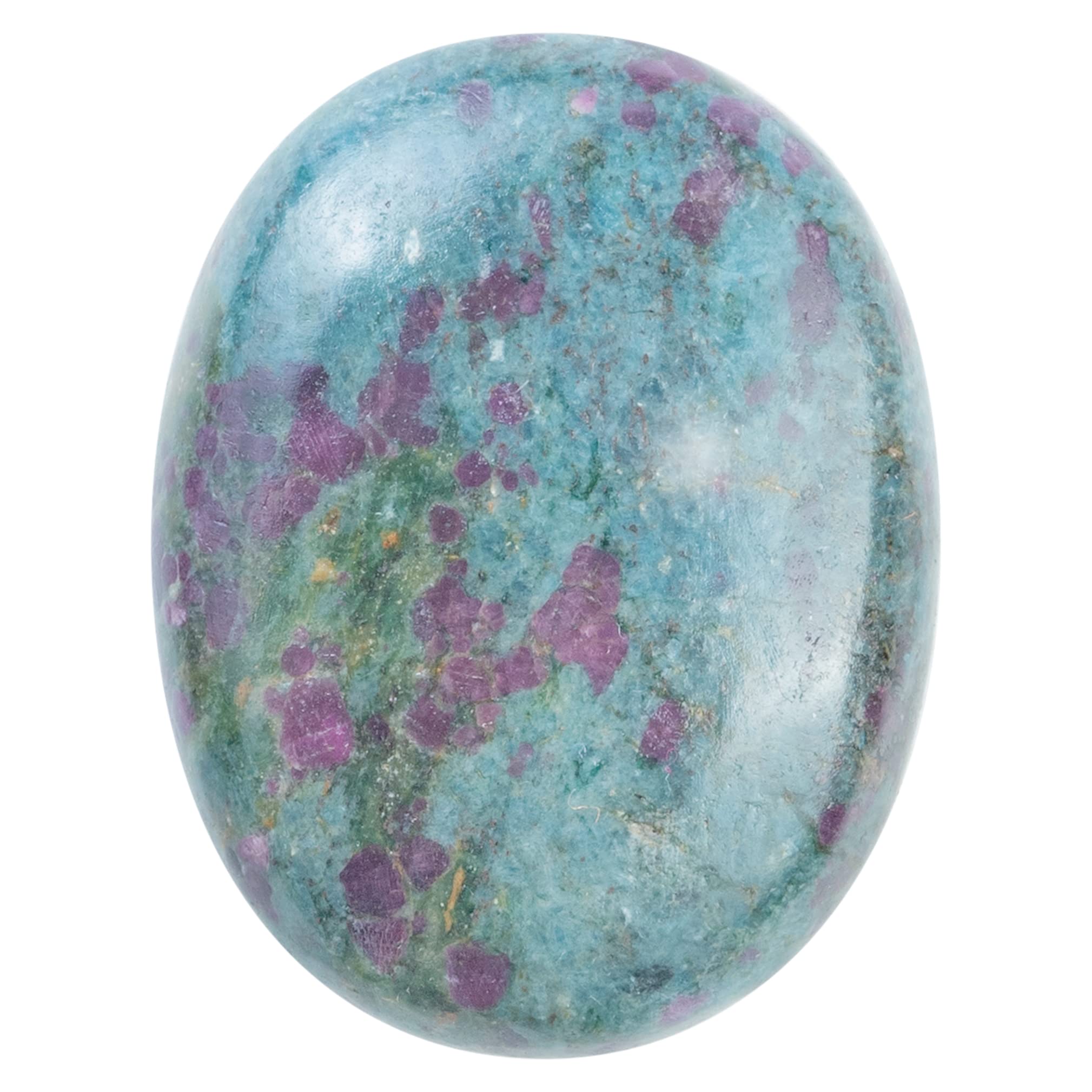 50mm Ruby Kyanite Large Oval Palm Stone 900+ Carats Pocket Massage Worry Stones for Natural Body Chakra Balancing Reiki Healing Stones and Crystal Grid Healing Massage Spa Energy Crystals