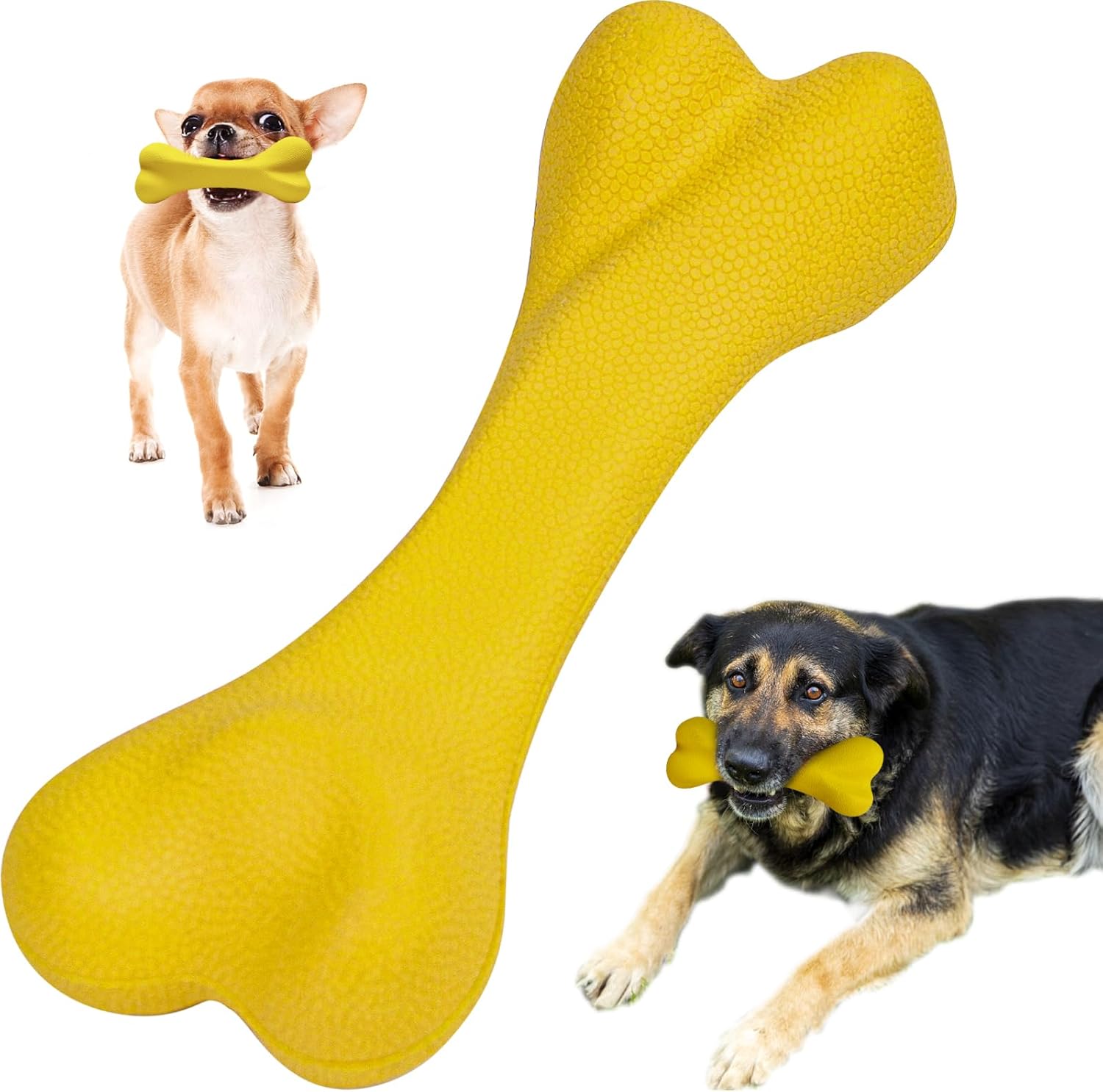 Dog Toys for Aggressive Chewers Dog SuperChewy Tough Dog Bone Toy for Large Medium Dogs Breed Strong Natural Rubber