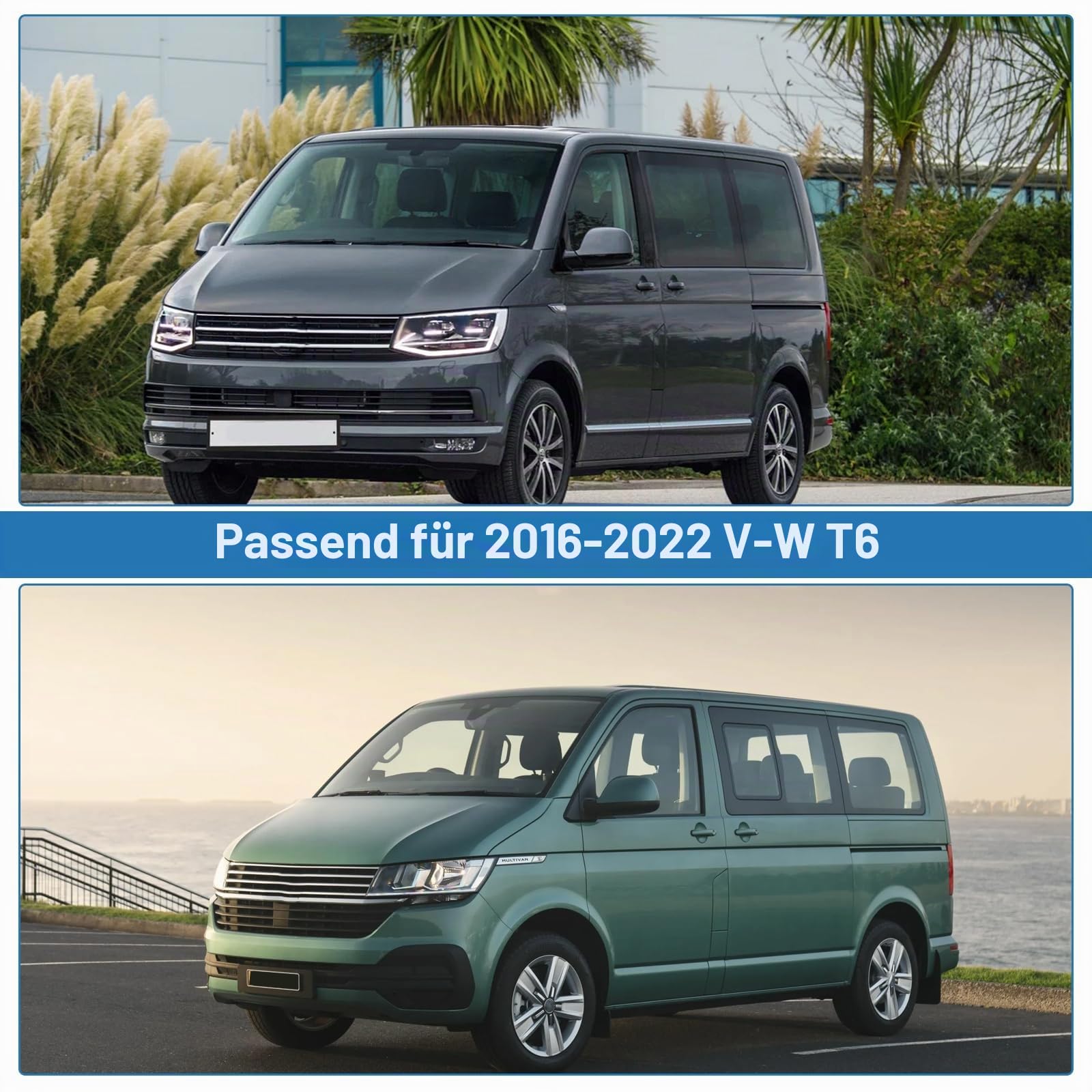 Windschutzscheibenabdeckung für VW T6, Thermoabdeckung, Schnee-Abdeckung, wasserdicht, staubdicht, Sonne, UV, Schnee, EIS, Frost für VW T6 2016–2022