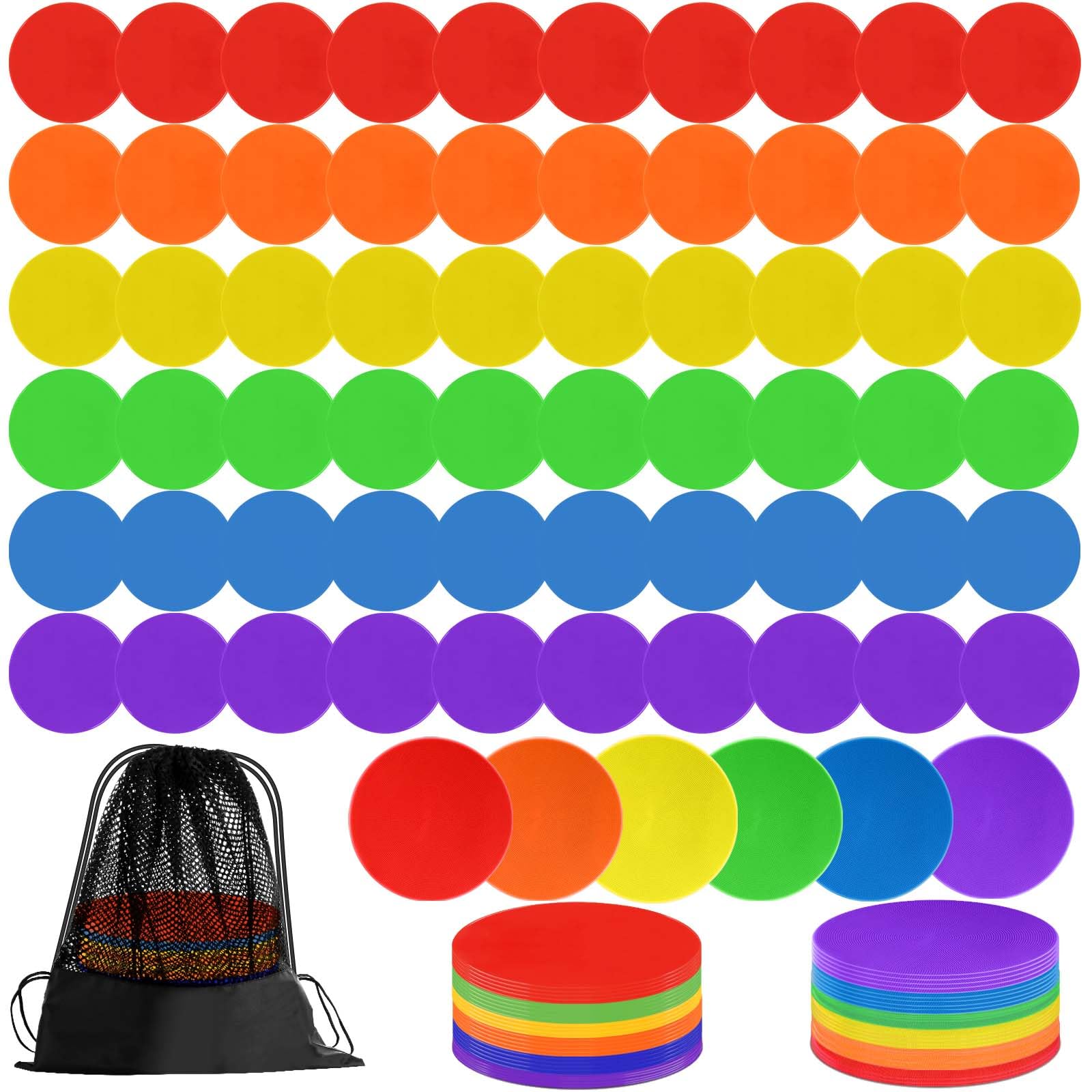 Amazon.com : ZIECE 60 Pcs Poly Spot Markers Non-Slip Rubber Floor