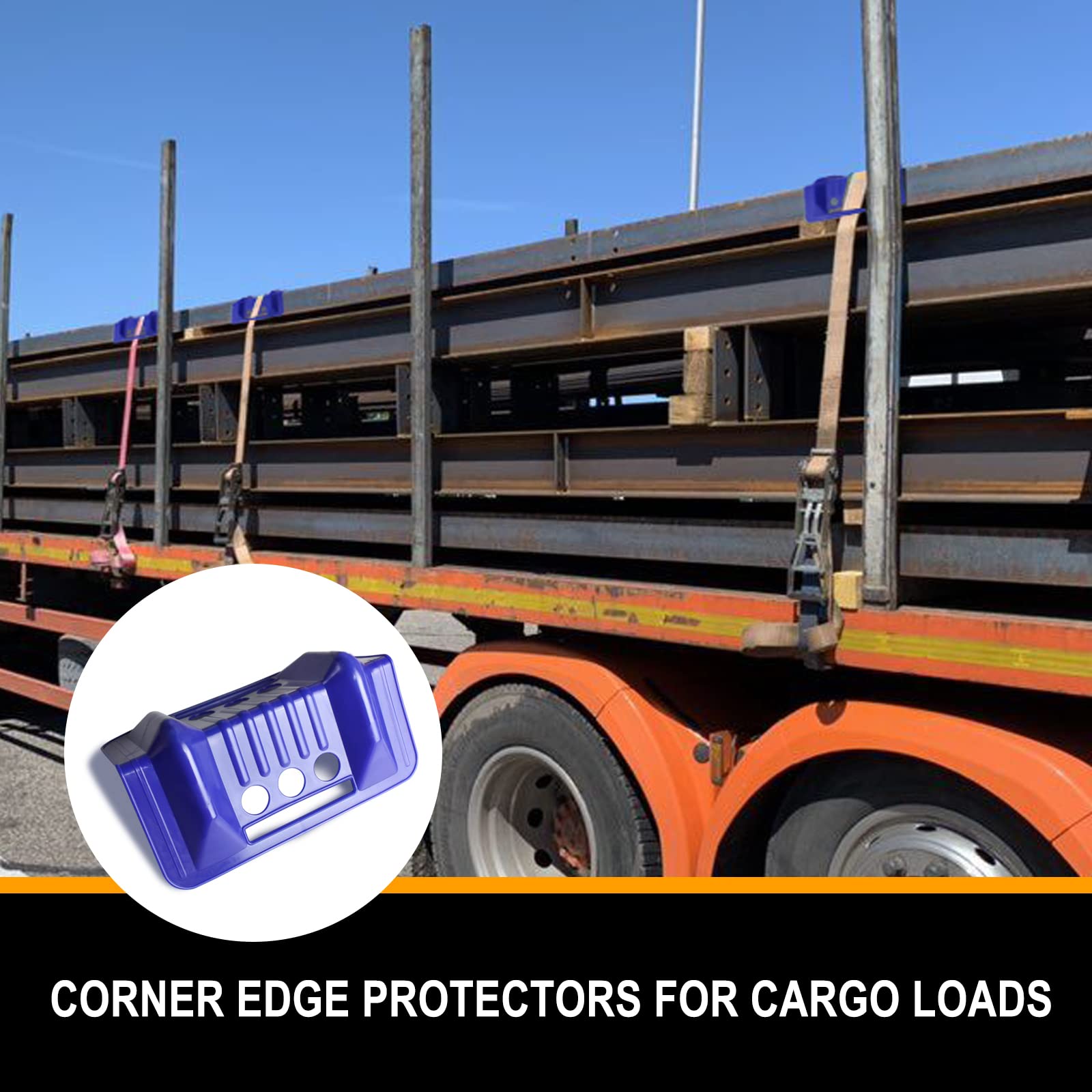 ENJ - Protezioni per bordi piatti per carichi di carico, protezioni angolari utilizzate insieme alla fettuccia per proteggere il carico, confezione da 20
