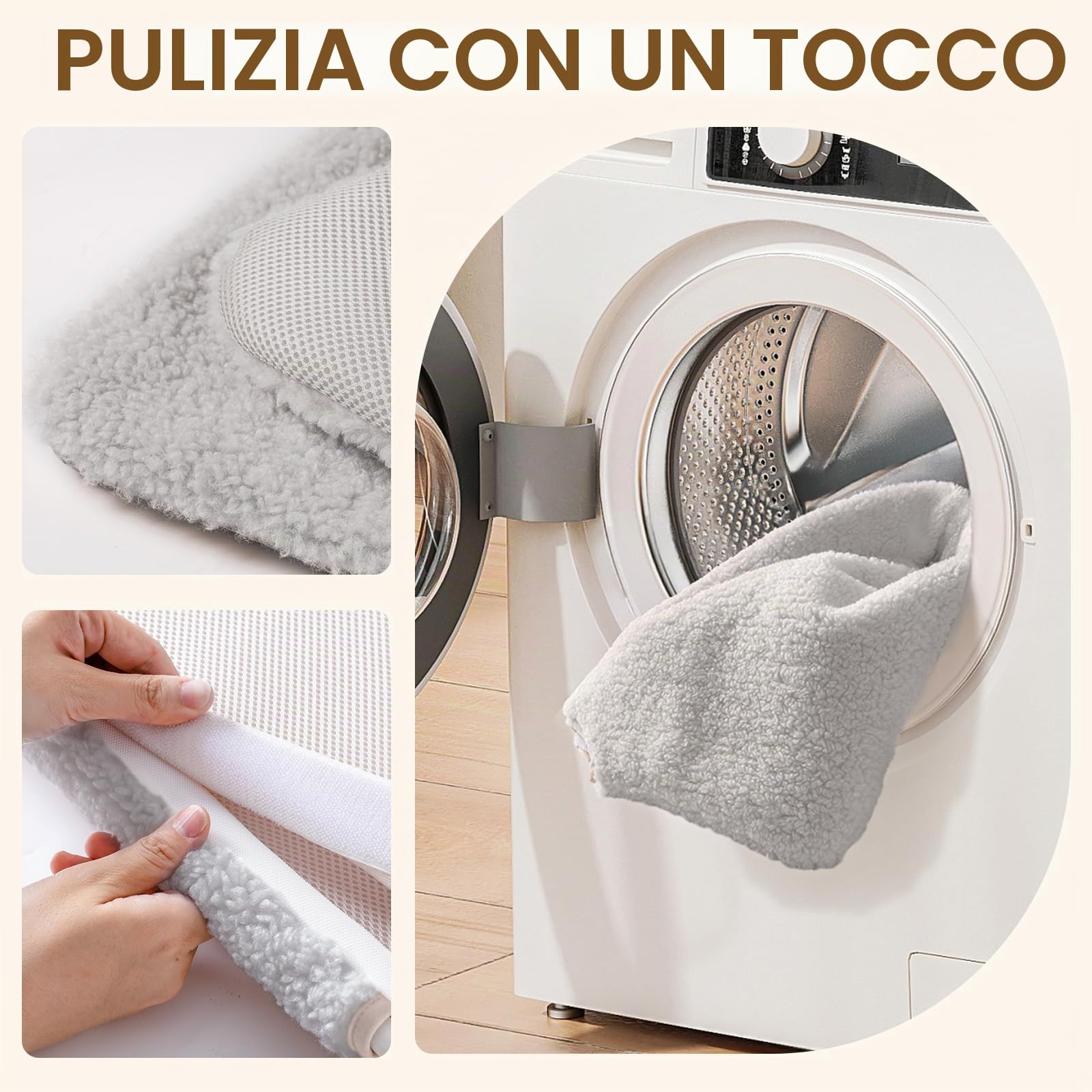 Amaca per finestra per gatti da interni, pieghevole, con tappetino reversibile, con forti ventose robuste (grigio, M)