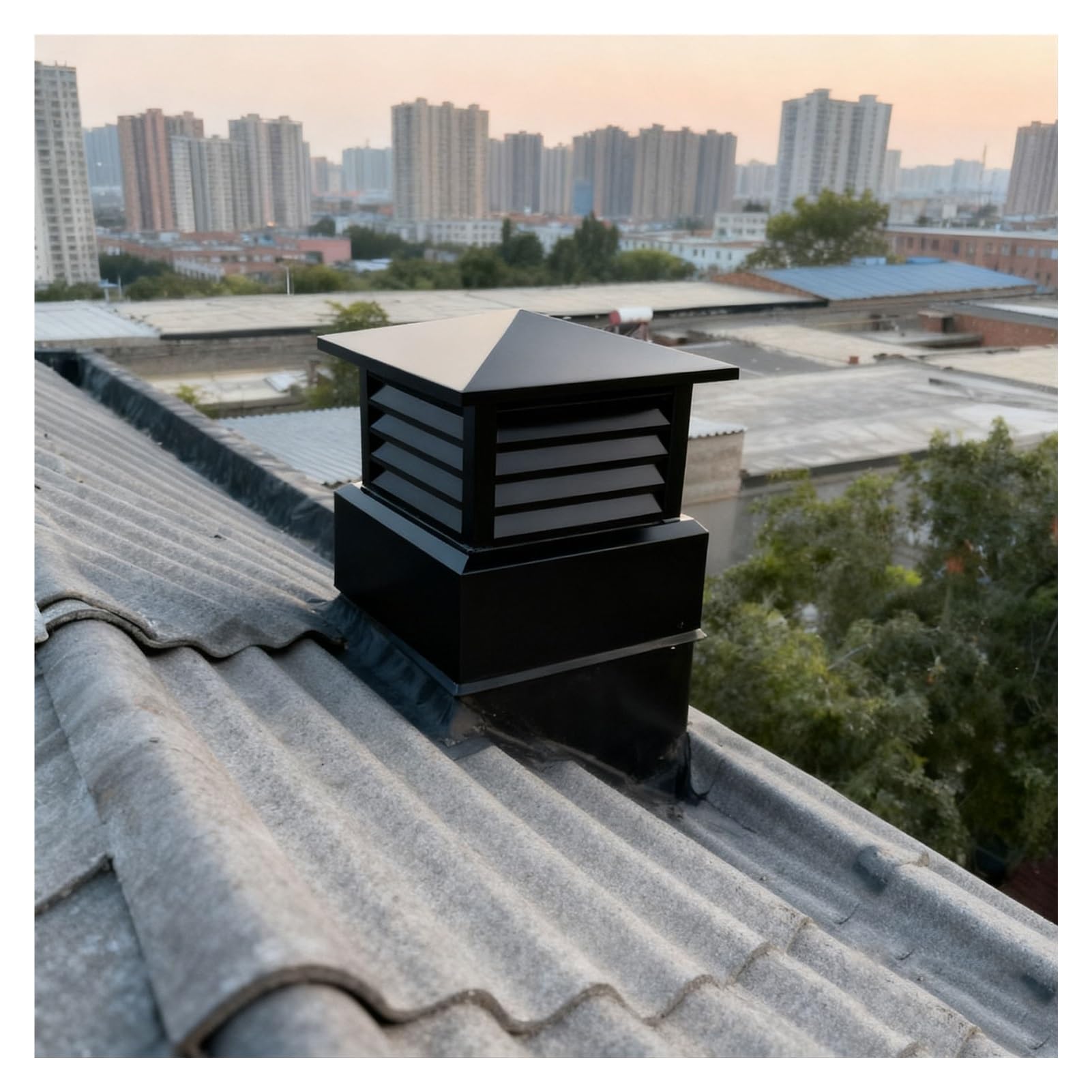 Chapeau de cheminée aluminium anti-infiltration haute résistance pour toit de cuisine et villa