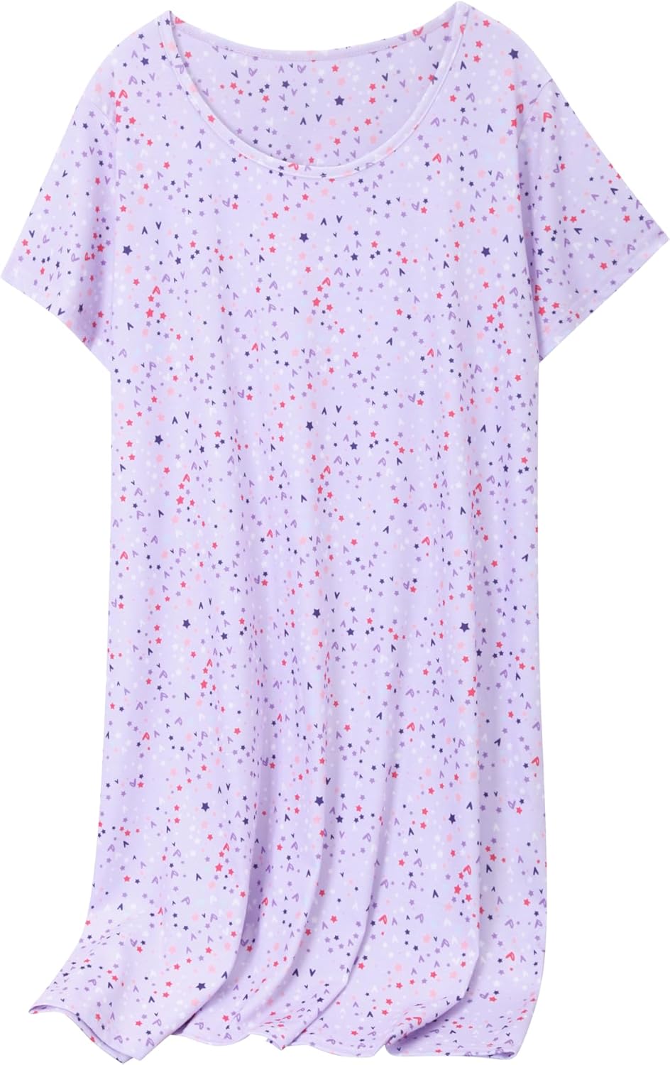 3 Pack Women's Cotton Nightgown Sleepwear Short Sleeve Sleepshirt Casual Print Sleepdress Cotton Sleepwear,S-3XL - Image 3