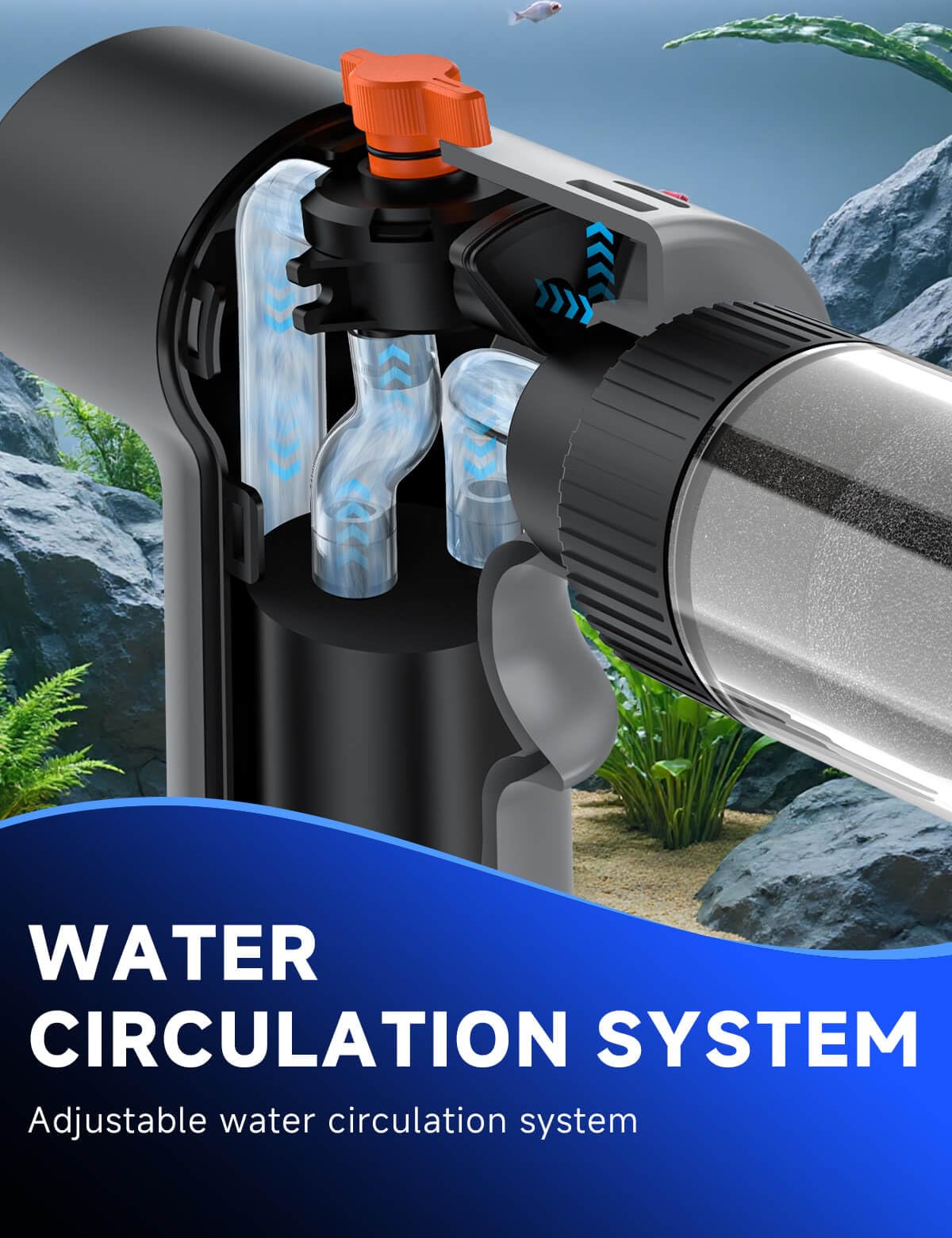 Un kit de limpieza eléctrico de grava para acuarios con succión fuerte de alta presión, aspiradora multifunción 6 en 1 y cambiador de agua para acuario, aspiradora de grava con herramientas de